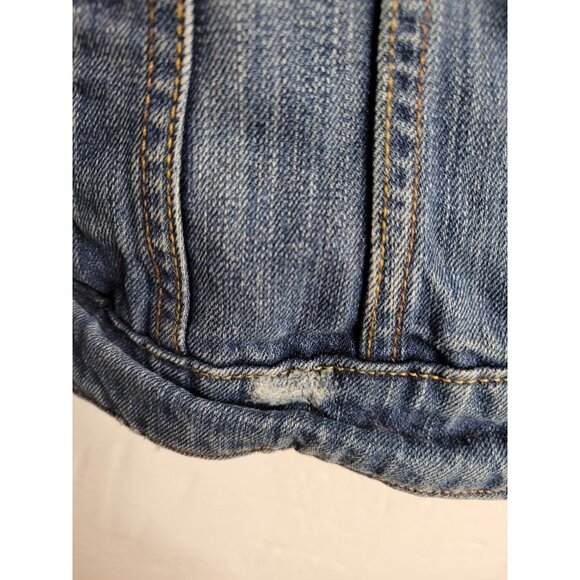 Levi’s Classic Blue Denim Jacket Sz. S Button Up Trucker Style Natural Wear - Picture 5 of 5
